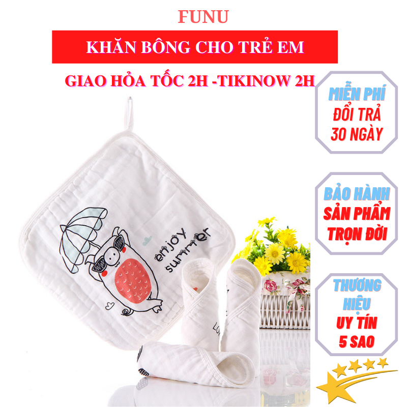 Combo 5 Khăn Bông FUNU  Cho Trẻ - Hàng Chính Hãng