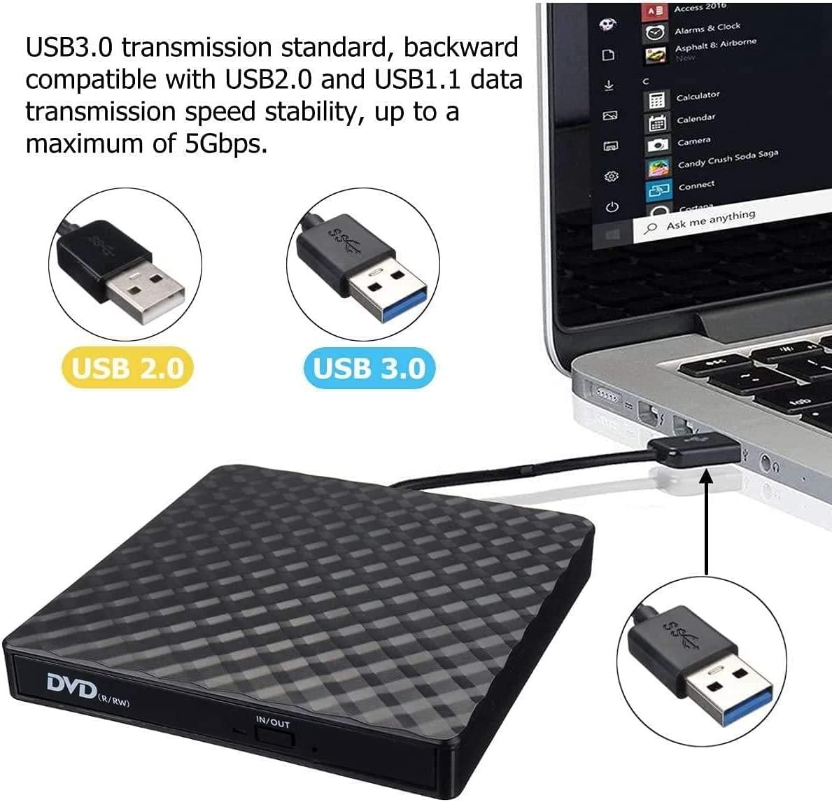 USB 3.0 Trình phát DVD bên ngoài USB, CD/DVD/-RW/ROM/ROM với Windows lớn 10/8/7/Vista/Linux/Mac OS/PC OS/PC OS/PC