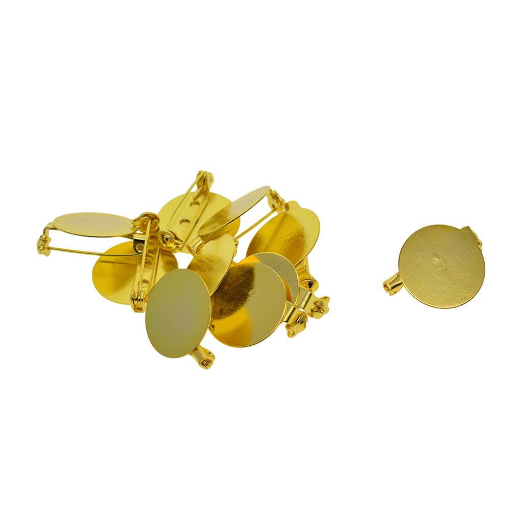 10Pcs Metal Butterfly Clutch Tie Tacks Pin Back Replacement Blank Pins for Craft Making, Gold