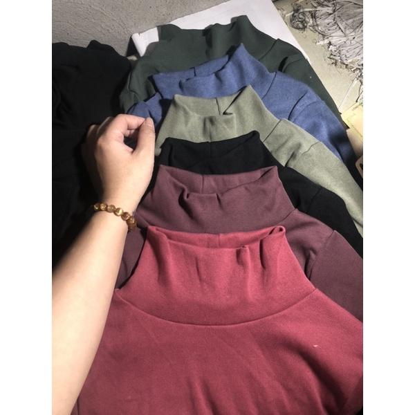 áo cao cổ omboy dài tay cho nam