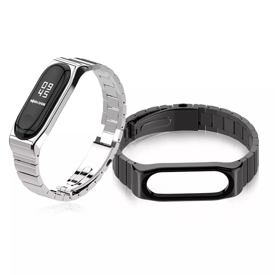 Dây đeo Thép thay thế cho Xiaomi Miband 4 MIJOBS PRO - Hàng Nhập Khẩu