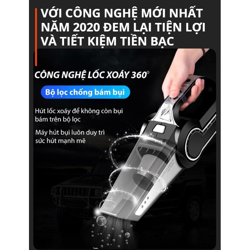 Máy hút bụi 4 trong 1 ô tô màng lọc HEPA 360 độ Phiên bản đột phá mới