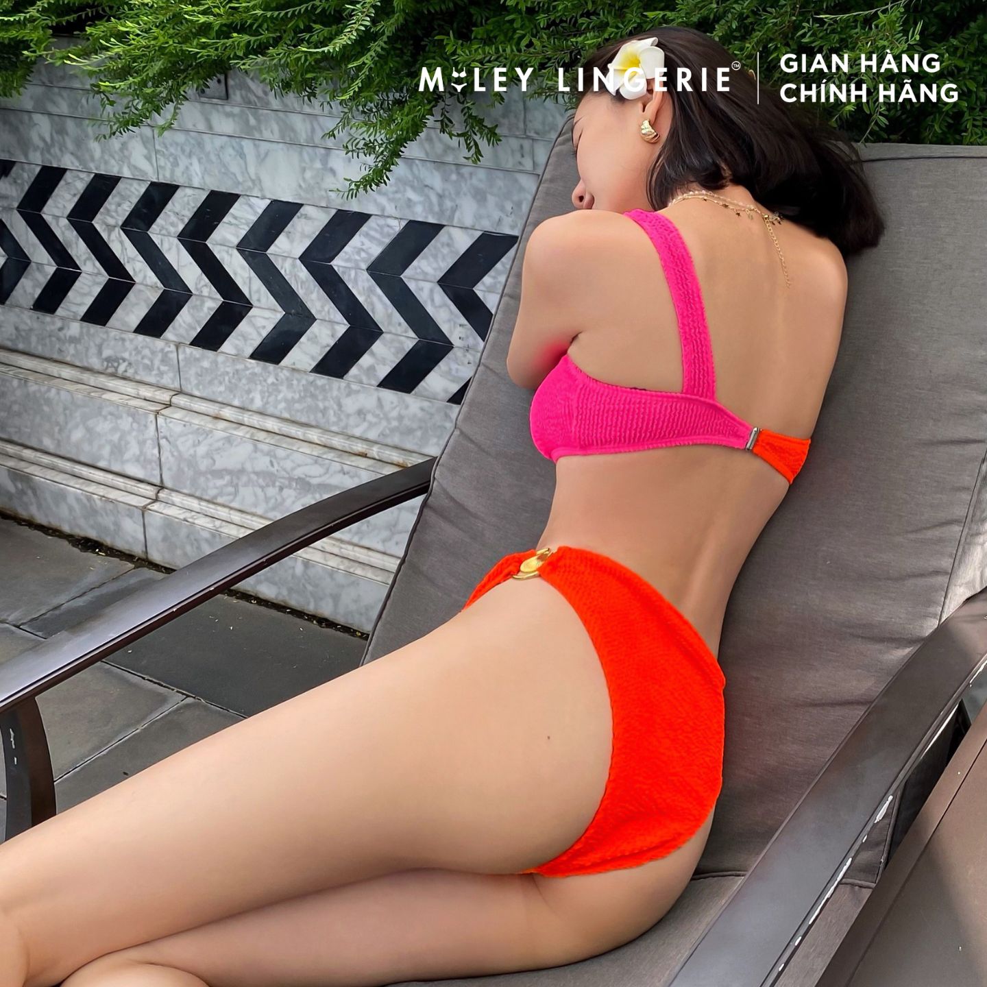 [MUA 2 GIẢM 8%] Bộ Đồ Bơi Hai Mảnh Cho Nữ Phối Vải Thời Trang Quyến Rũ Nổi Bật Chất Liệu Thun Lạnh Lụa Sunset Lady Miley Lingerie - SPM02