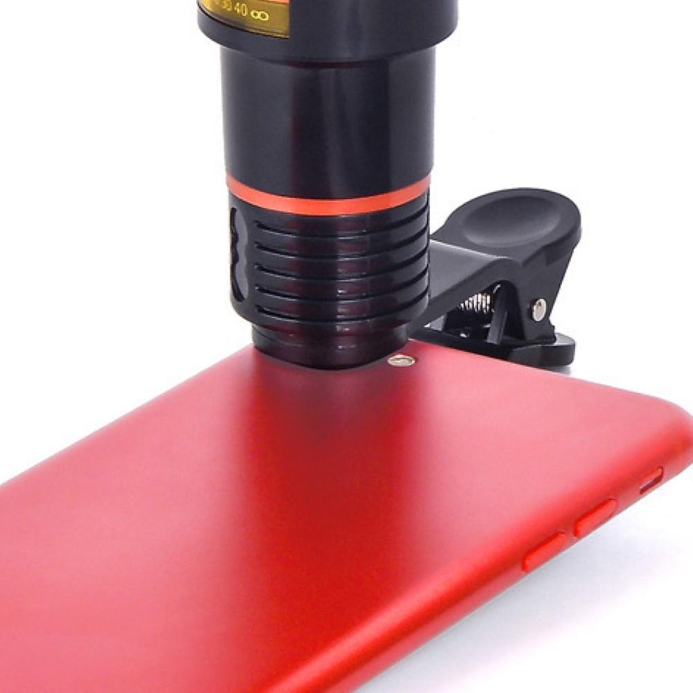 【ky】Universal 12X Zoom High Clarity Telescope Telephoto Mobile Phone Camera Lens with Clip