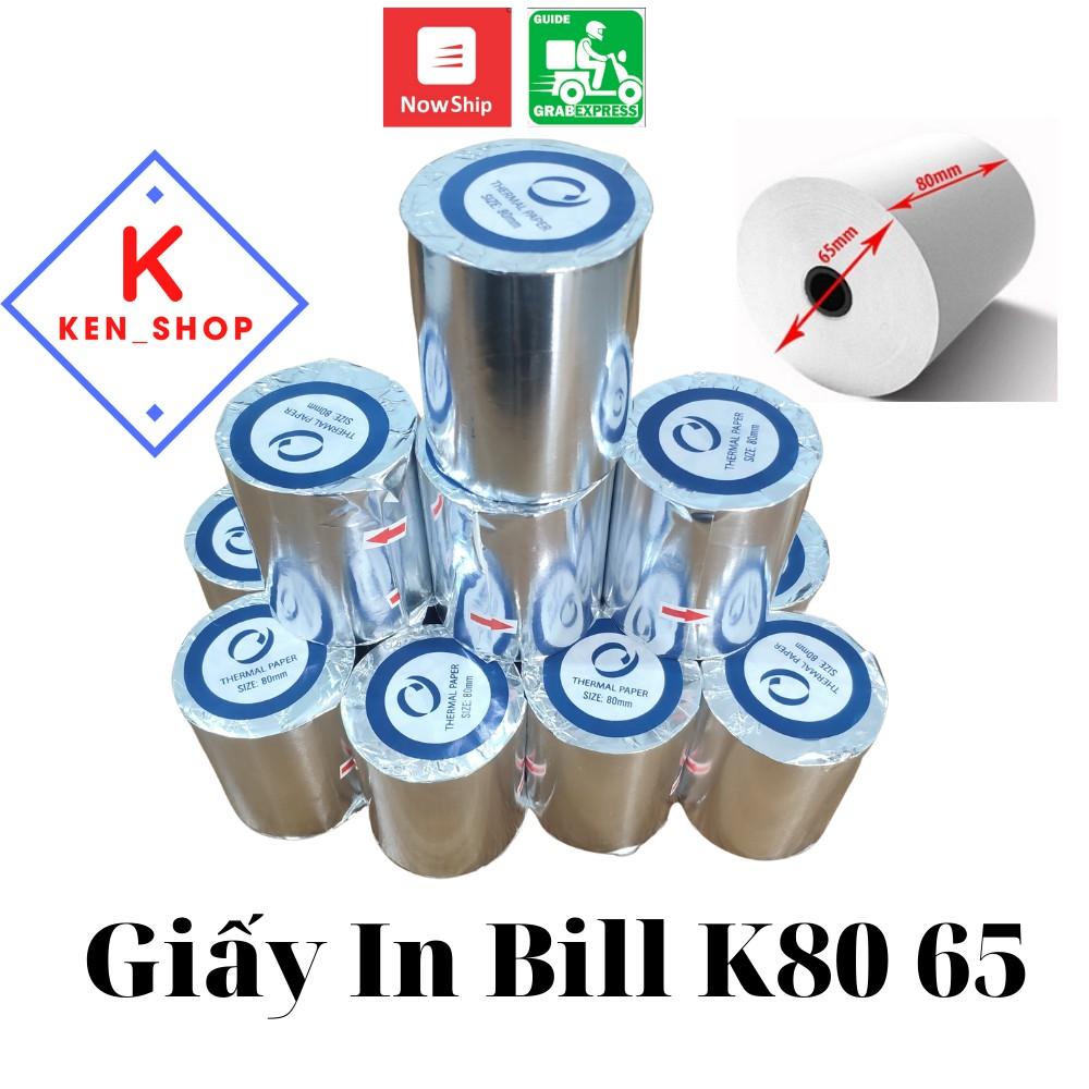 Cuộn Giấy in Bill Khổ Lớn K80 80, K80 65, Giấy in nhiệt, Giấy In Hóa Đơn