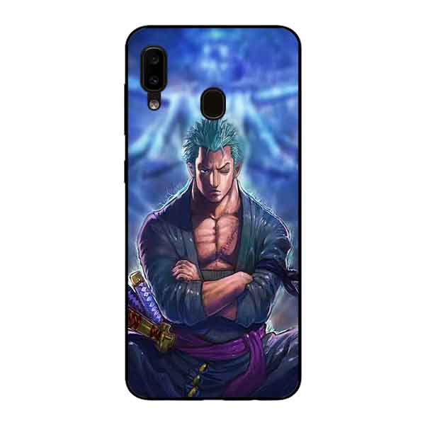 Ốp Lưng in cho Samsung A20 / A30 Mẫu Zoro Nền Xanh - Hàng Chính Hãng