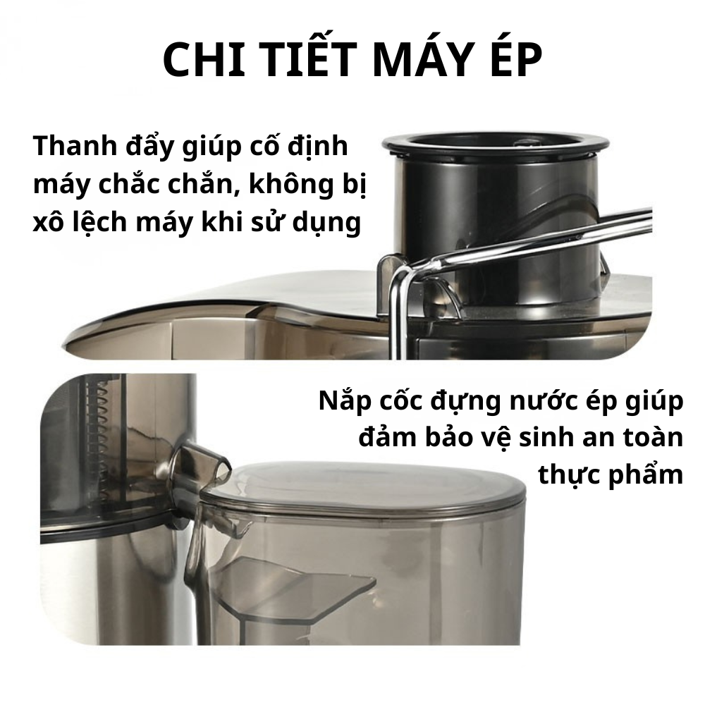 Máy ép trái cây nhanh đa năng Lumabella LB-53004 ép trái cây - rau củ tốc độ cao, công suất lớn 800W, dung tích 1.5L, vận hành êm ái, dễ sử dụng - DELIYA - HÀNG CHÍNH HÃNG