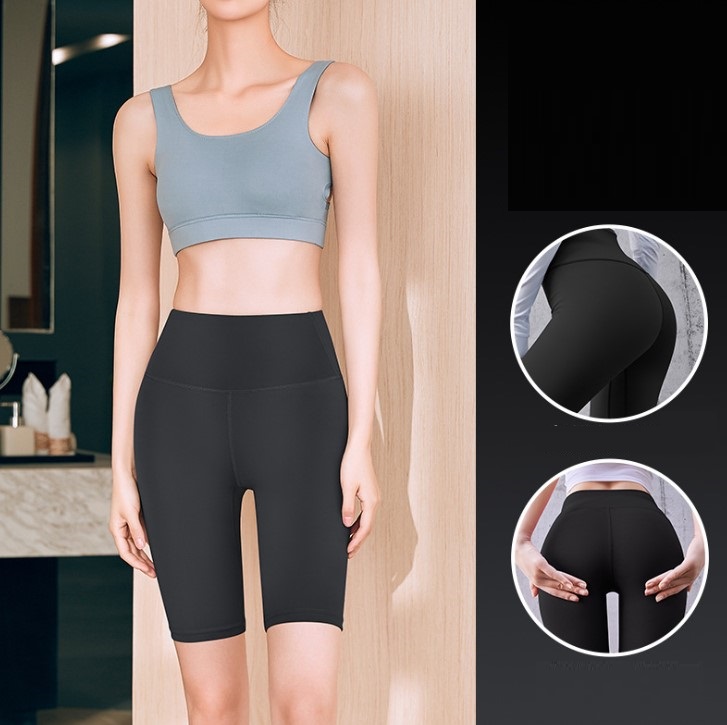 Set quần áo tập gym yoga, áo croptop ngắn tay có mút đệm và quần lửng ôm body, tôn dáng