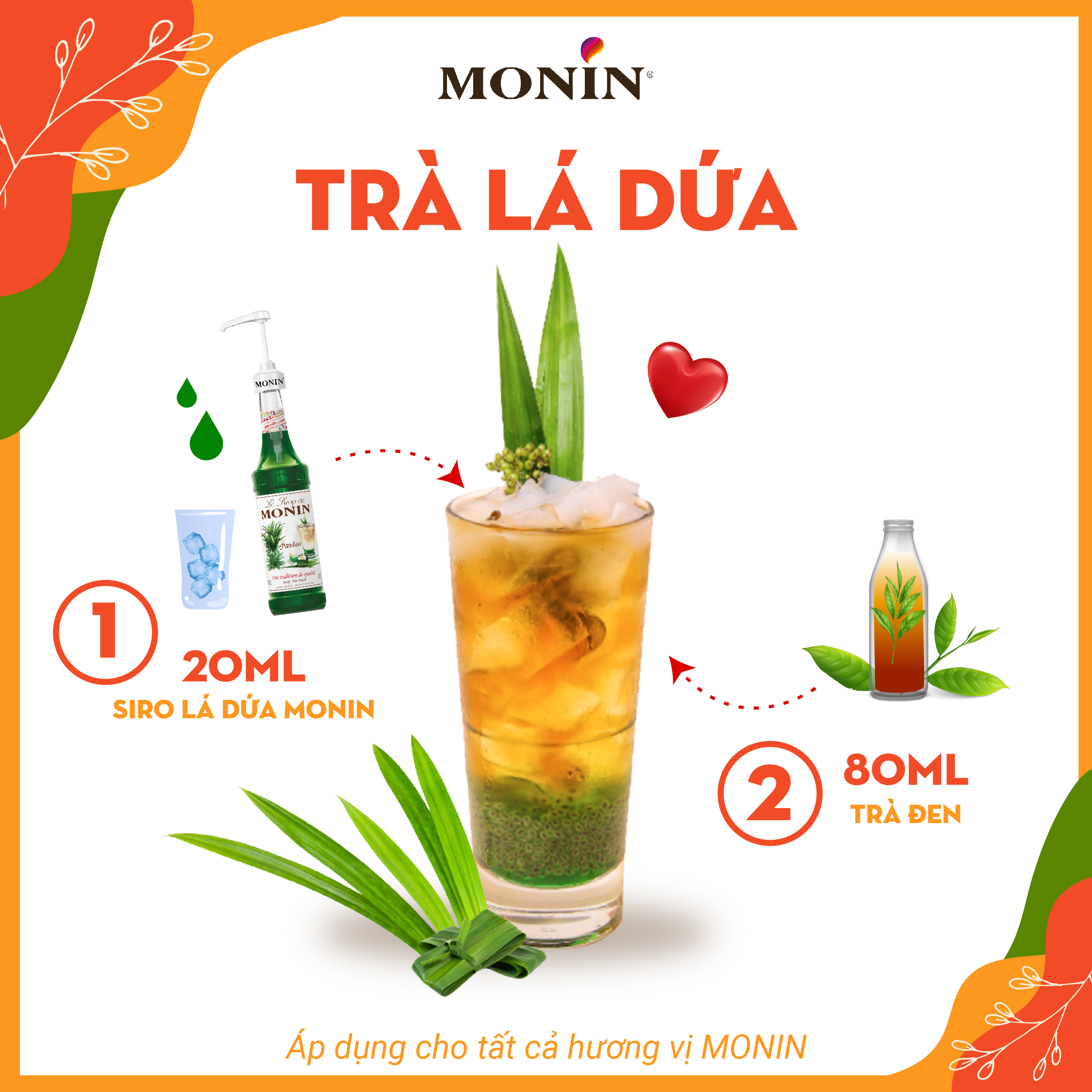 Siro Lá Dứa MONIN - 700ML