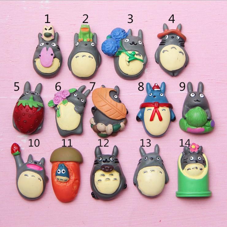 HN * Charm mô hình Totoro nhỏ xinh thích hợp trang trí vỏ ốp điện thoại, dán tủ lạnh, DIY