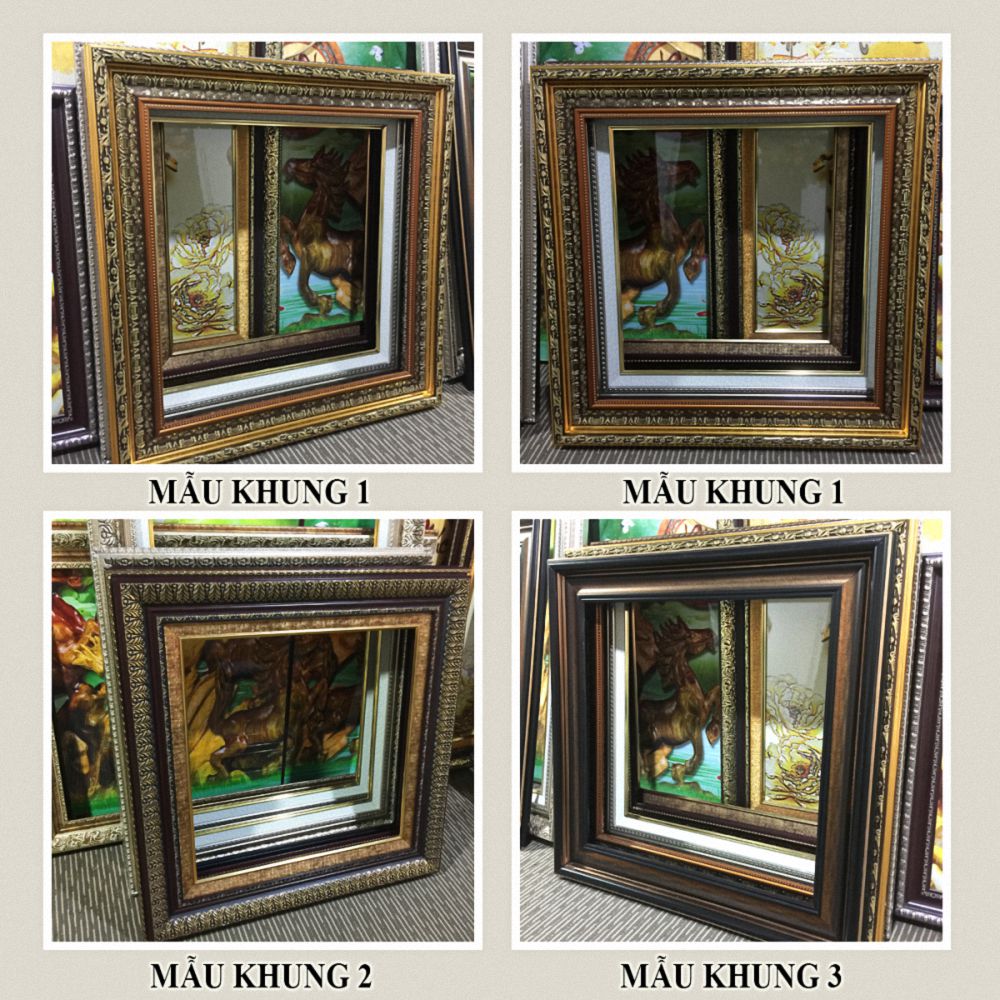 Tranh treo tường phòng khách, phòng ngủ SƠN THỦY HỮU TÌNH khung gỗ composit chất liệu pvc gương. MS:1838