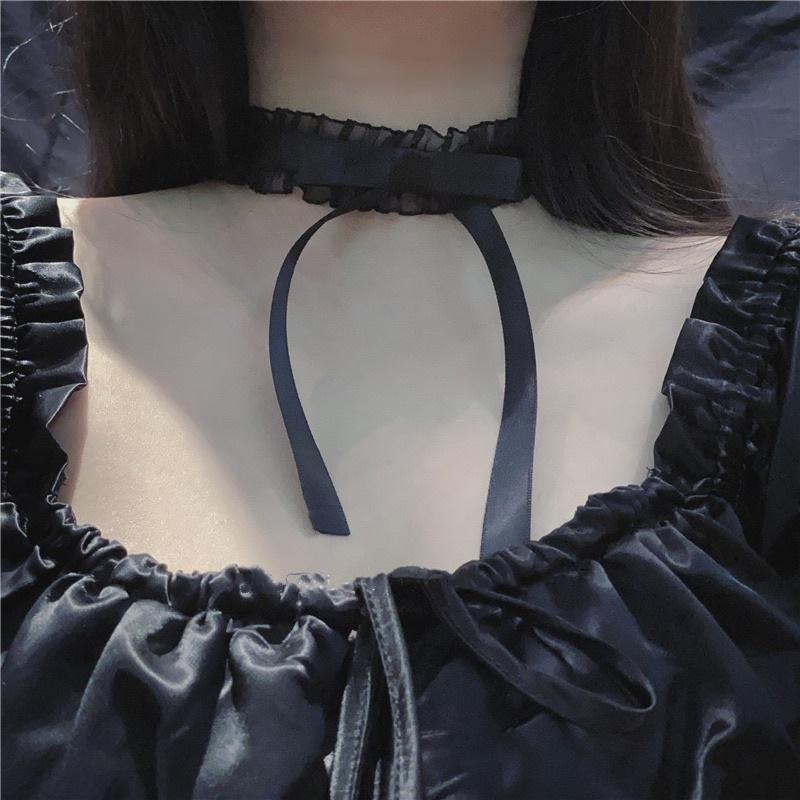 Choker ren cổ điển - Vòng cổ ren cổ điển - Khăn turban