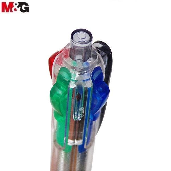 Bút bi 4 màu cao cấp M&G ABP80371/8030. Đỏ - Đen - Xanh dương - Xanh lá
