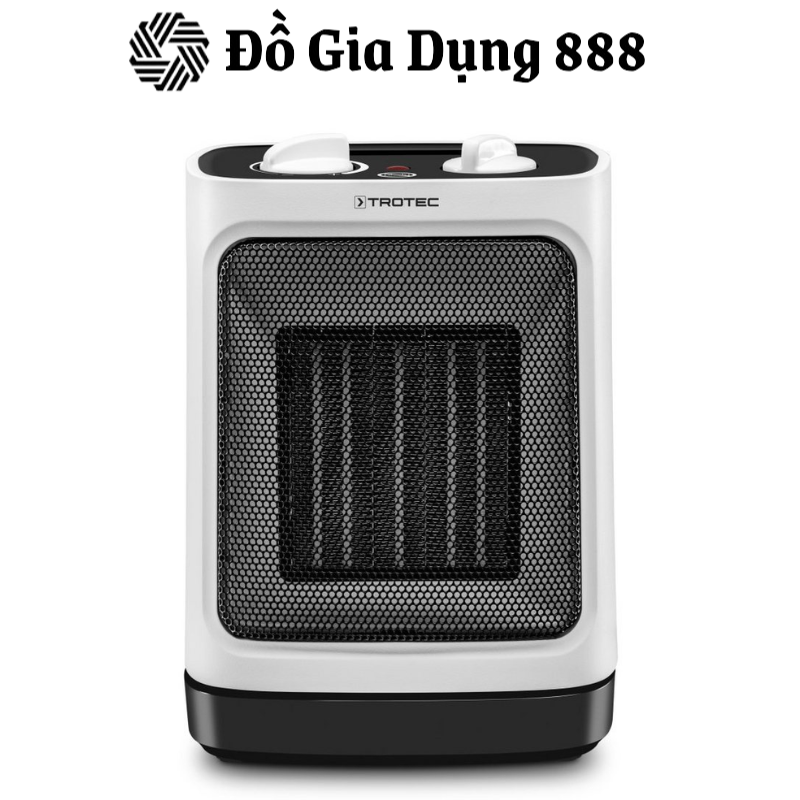 Quạt Sưởi Mini TROTEC TFC 17E, Quạt Sưởi Gốm, Công Suất 2000W, 2 Mức Nhiệt, Cho Phòng 60m2, Nhập Đức, BH 12 Tháng