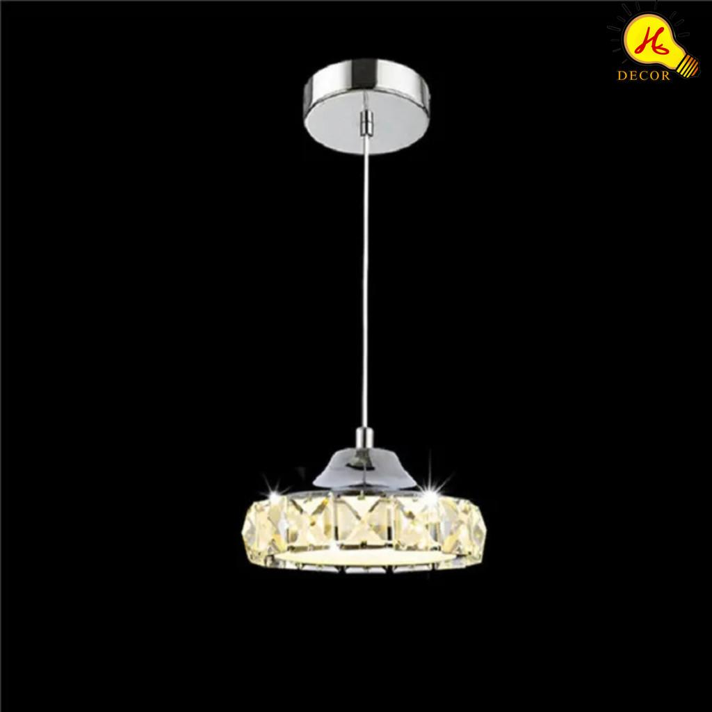 Đèn thả pha lê bàn ăn phòng khách HQ - mã PLT7501 - ánh sáng 3 màu điều chỉnh, không gây chói, bền đẹp HQ DECOR (HÀNG NHẬP KHẨU)