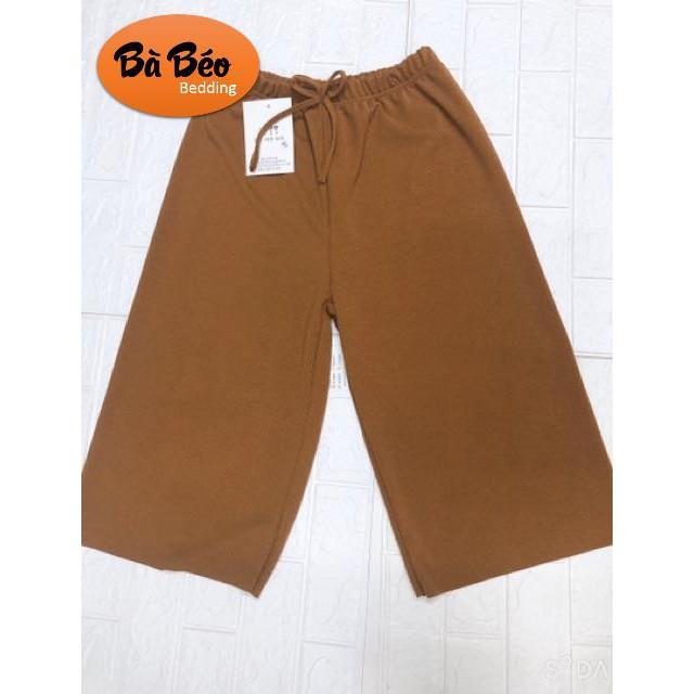 Quần ống rộng culottes hot năm 2019- chất tăm cottong có dài và lỡ
