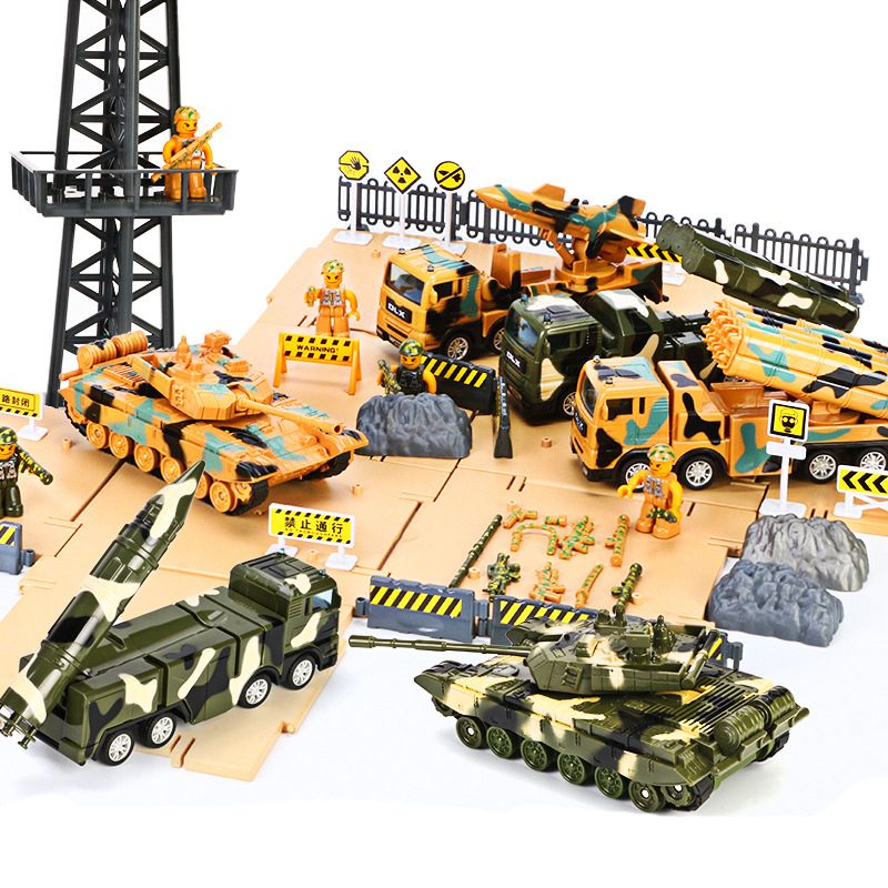 Bộ đồ chơi mô hình xe quân sự DLX gồm nhiều chi tiết, nhựa ABS an toàn, chi tiết sắc sảo
