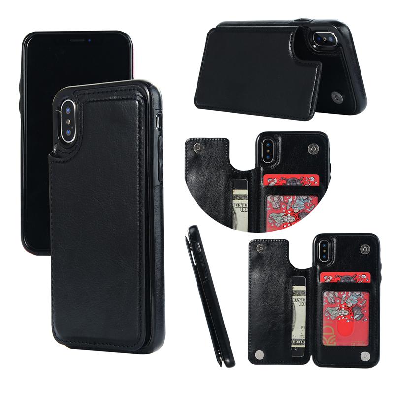Ốp Lưng Da Có Ngăn Đựng Thẻ Cho Iphone 11 Pro Xs Max Xr I8 I7 I6 Plus Se2020