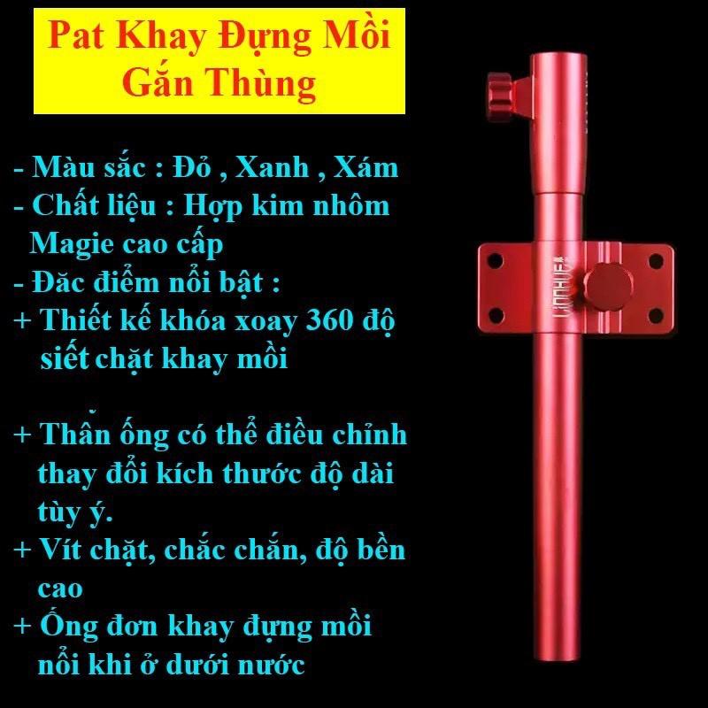 Bộ 3 Pat Linnhue Gắn Thùng câu cá ( Pat chống cần - pat khay mồi - pat rọng cá ) cao cấp