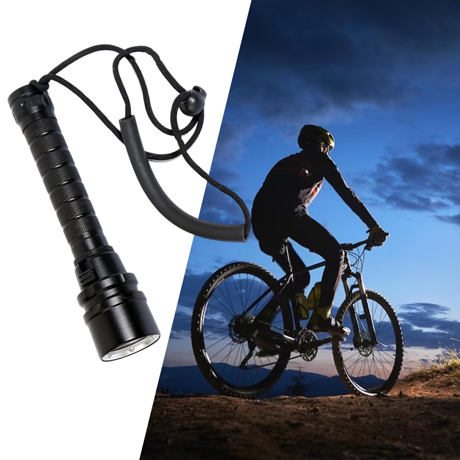 Scuba Diving Flashlight Handheld Dive Light Aluminum Alloy Torch for Outdoor