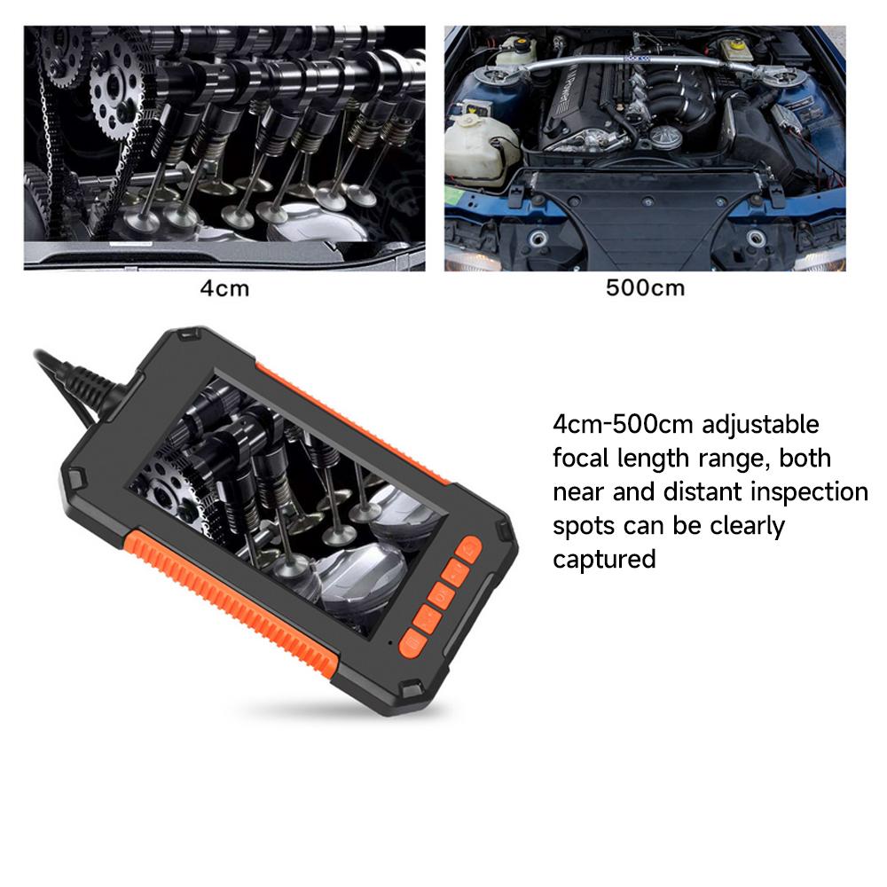 Multifunction 1080P Industrial Endoscope 4.3 inch Screen 8mm Camera 8 LED Lights 4cm-500cm Focal Length IP67 Waterproof