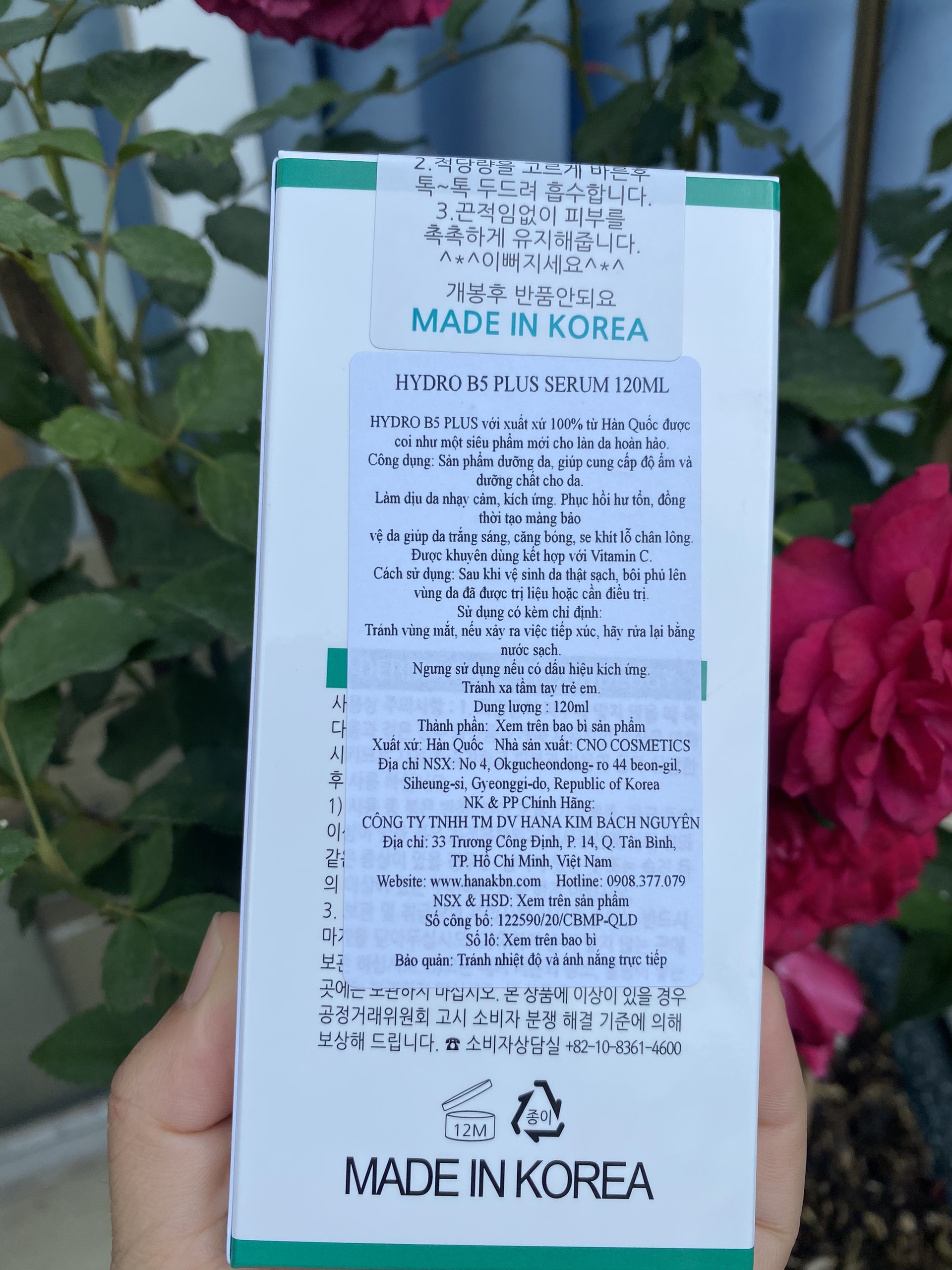 SERUM HYDRO B5 PLUS - 120ml - Dưỡng Ẩm, Phục Hồi, Căng Bóng, Se Khít Lỗ Chân Lông