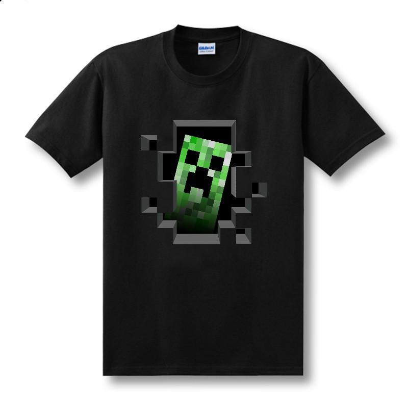 Áo thun Áo minecraft creeper siêu đẹp màu đen