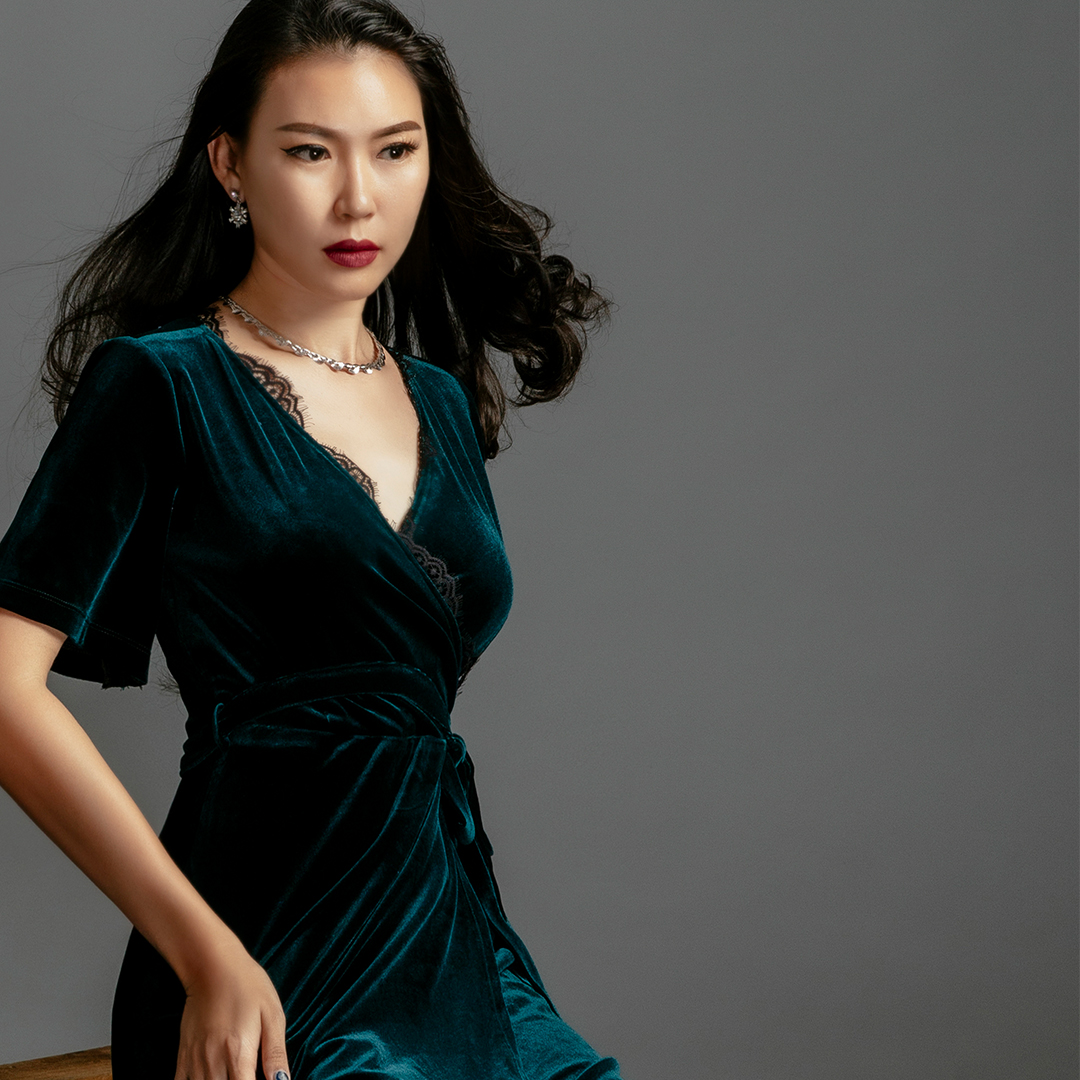 Đầm Nhung Cao Cấp Đầm Dự Tiệc Thời trang thiết kế Hity DRE101