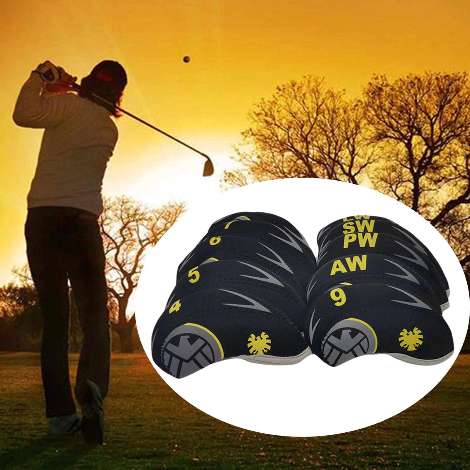 10pcs/set Golf Club Iron Head Cover Protection Headcover Fits Most Brands for Golf Lovers