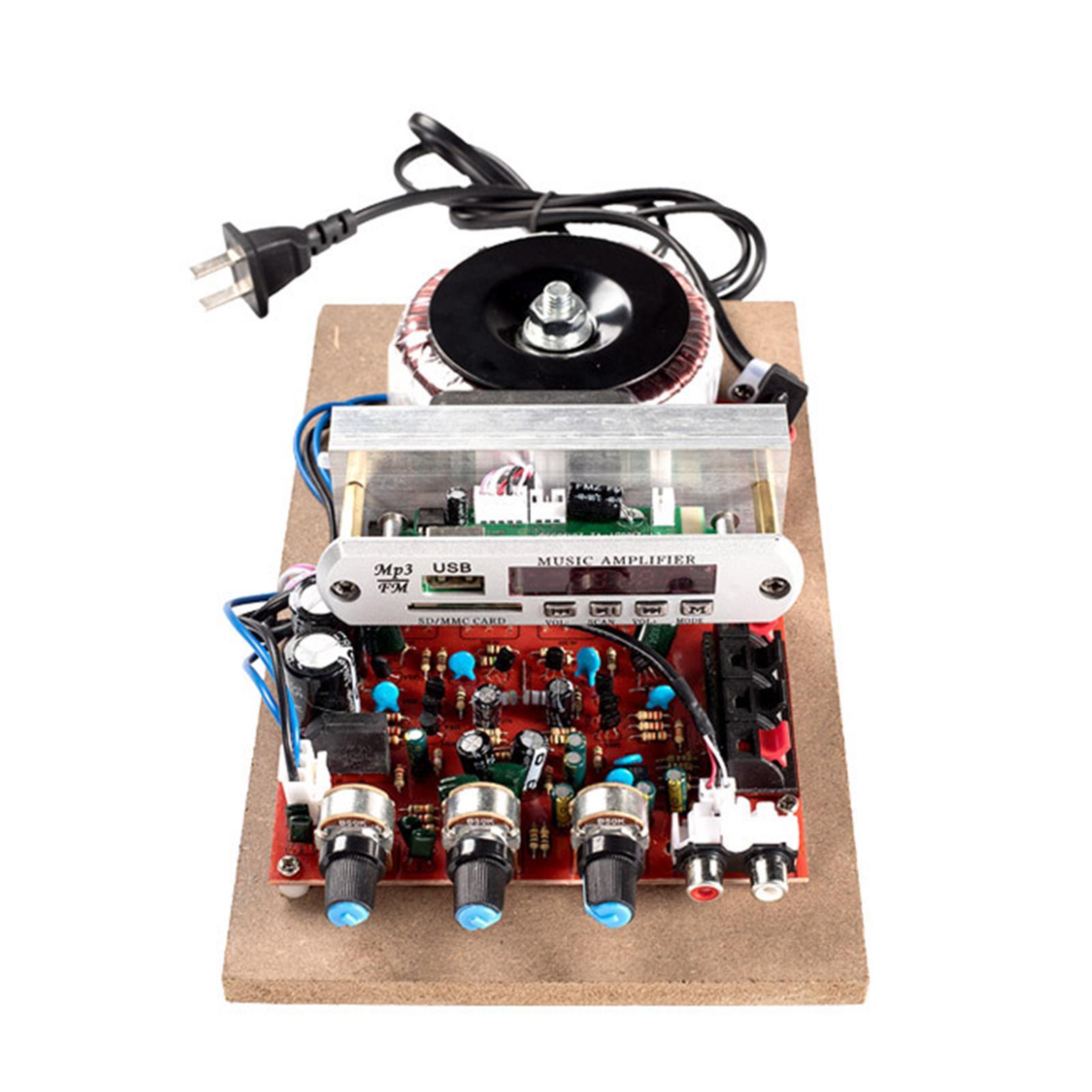 F06 Power Amplifier Board BT 5.0 HiFi Stereo DIY Music Amp 220V Volume Knob