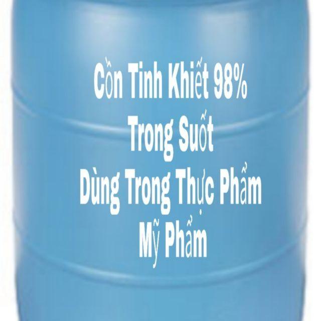 1 Lít Cồn Tinh Khiết 98% - Dùng Trong Mỹ Phẩm - Thực Phẩm