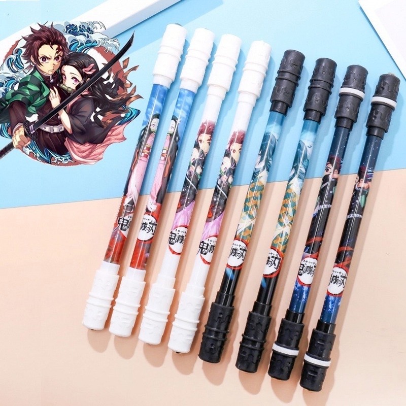 Bút kimetsu no yaiba xoay nghệ thuật giảm stress đèn led/ bút viết spinner quay sáng tạo anime kimetsu no yaiba