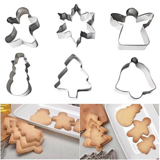 Bộ 6 Khuôn Cutter Bánh Quy/Khuôn Nhấn Bánh cookie (noel)