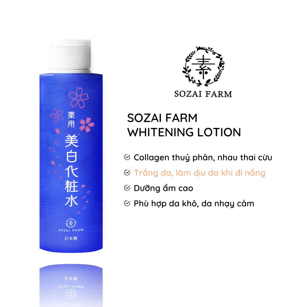 Sữa Dưỡng Da Nhật Bản Sozai Farm Whitening
