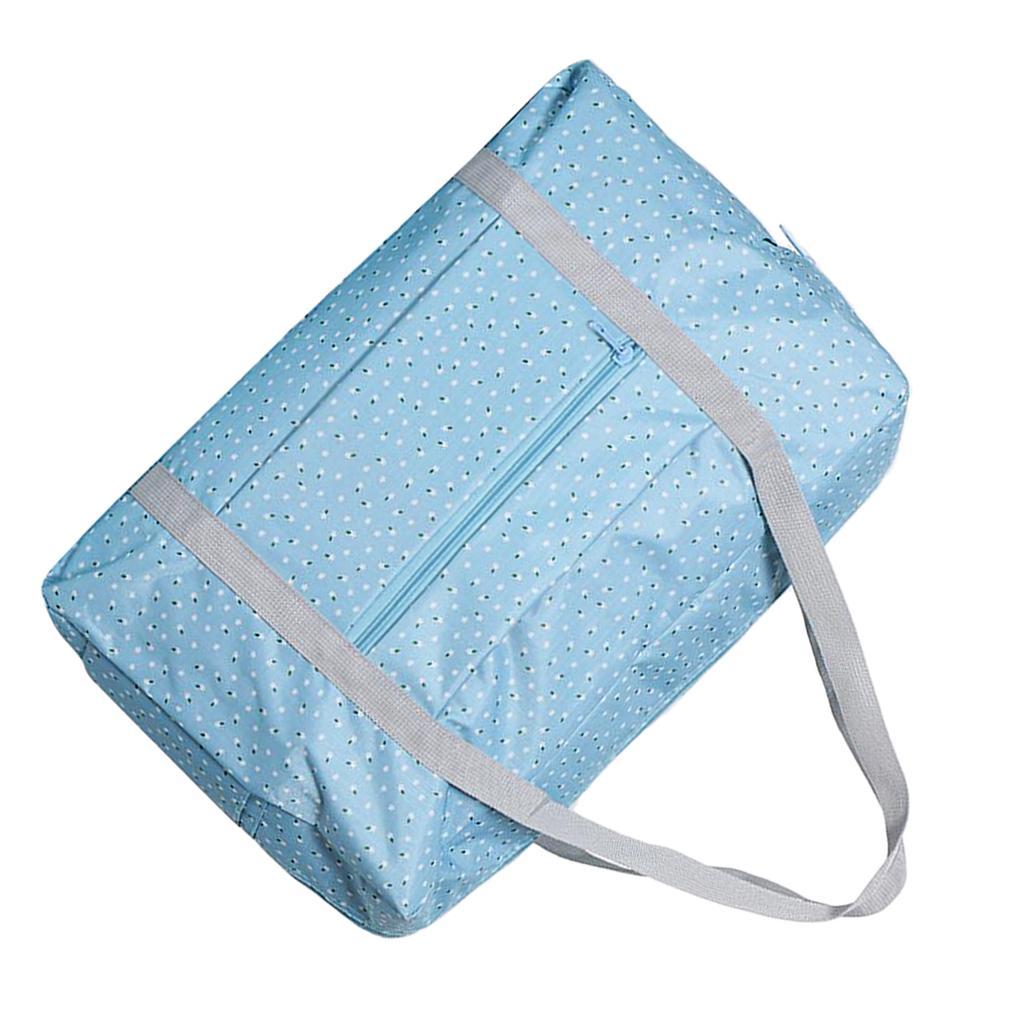Waterproof Foldable Large Travel Storage Bag Luggage Organizer Sky blue