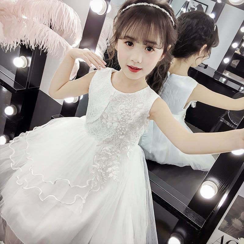 CHENGRUI Váy mùa hè cho bé gái 2023 Váy công chúa siêu xinh xắn Váy lụa phương Tây Váy trẻ em