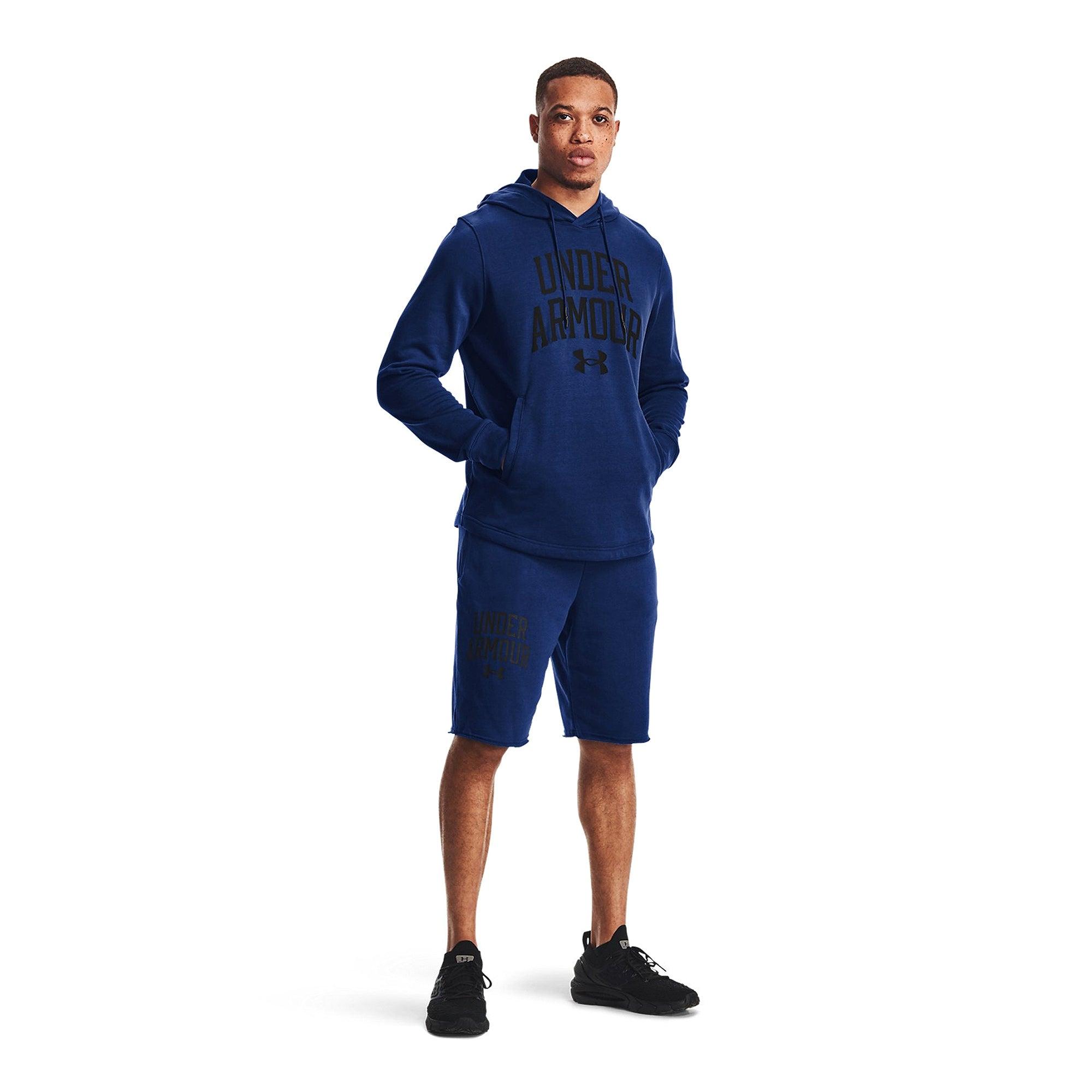 Quần ngắn thể thao nam Under Armour Rival Terry Collegiate - 1361629-415