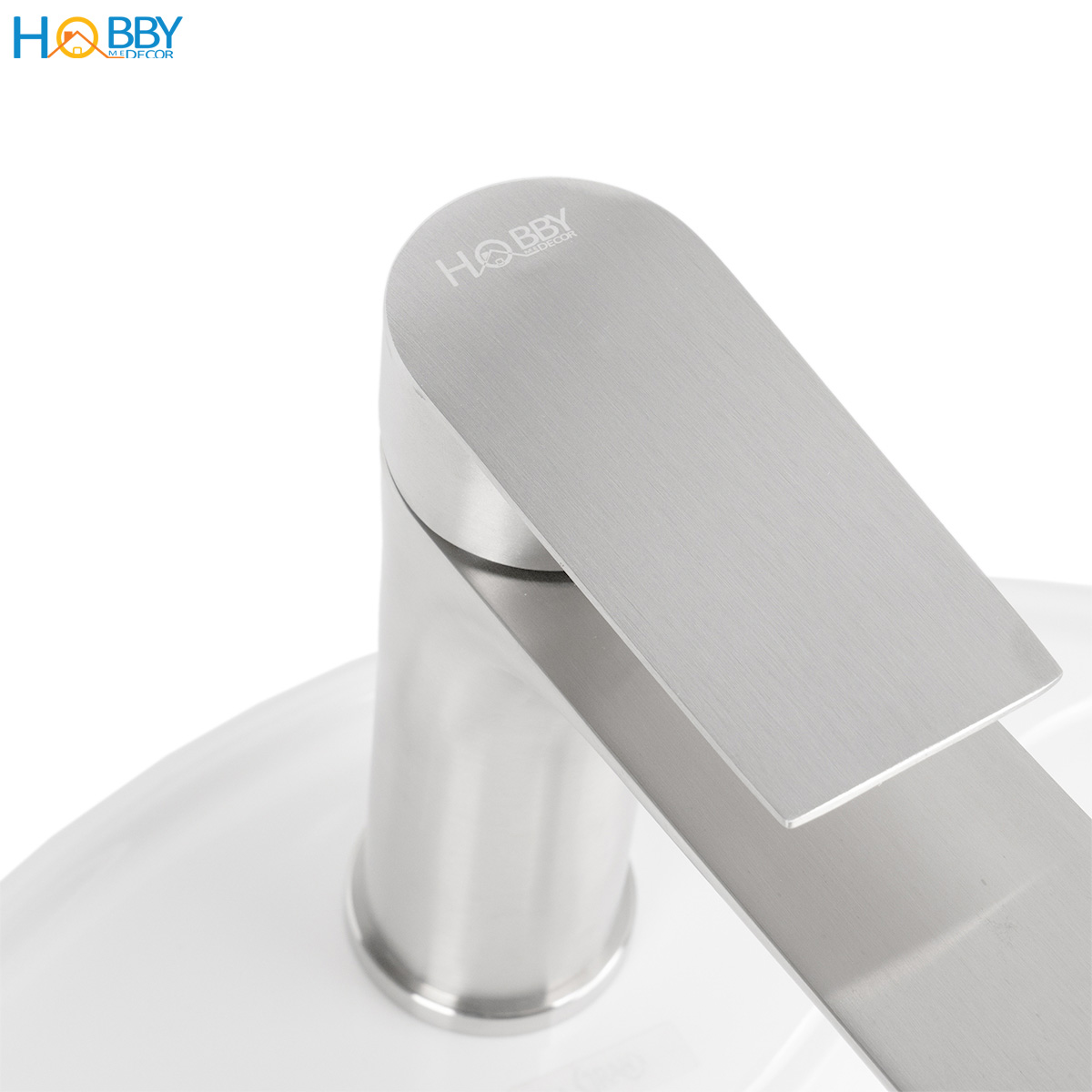 Vòi chậu rửa mặt nóng lạnh inox 304 xước Hobby home decor VRM11