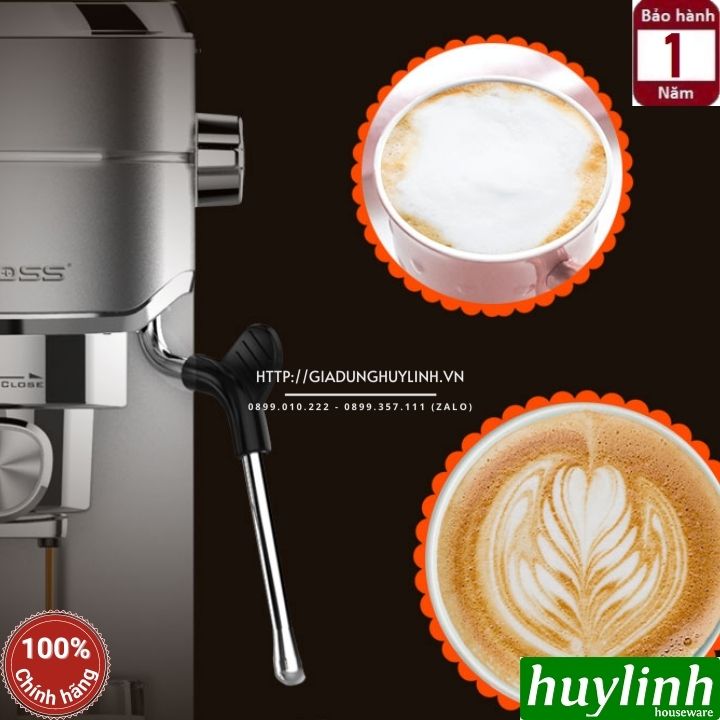 Máy Pha Cà Phê Gia Đình Espresso Tiross TS6212 - Hàng chính hãng