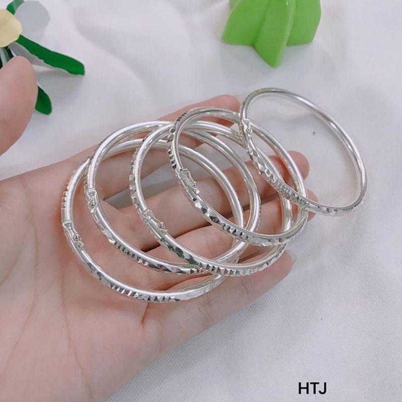 VÒNG TAY NỮ BẠC TA - LẮC TAY MẪU CỨNG DÁNG PHAY