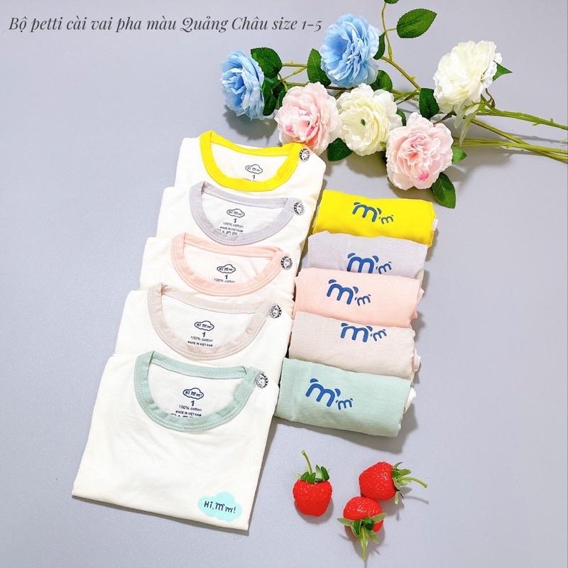 Bộ Cộc Tay - Chất Petit cao cấp siêu mềm mịn, thoáng mát cho bé