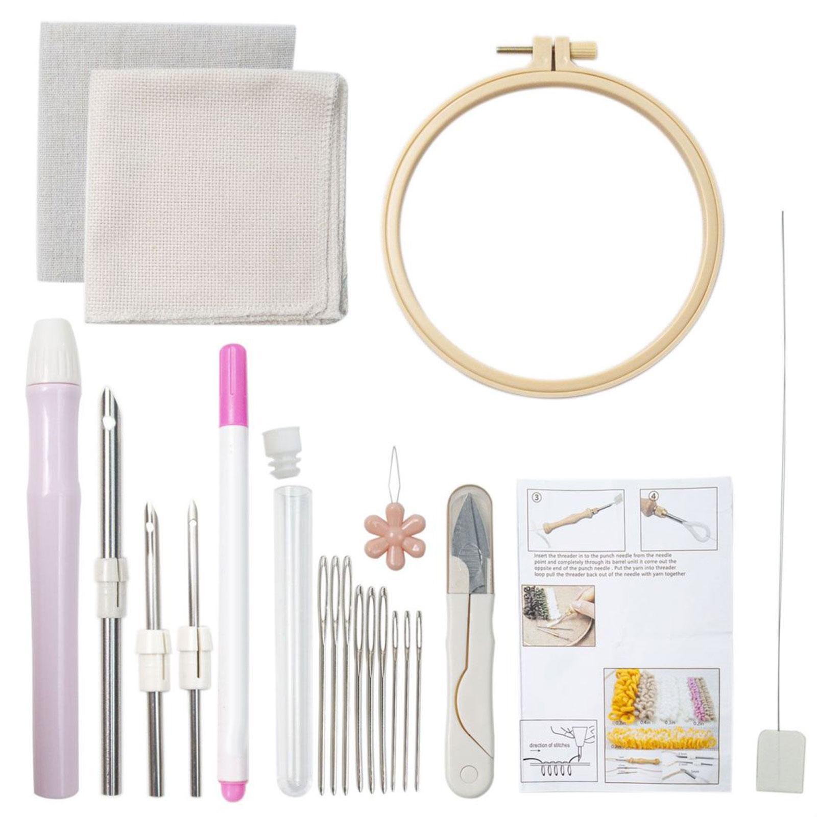 Punch Embroidery Set Hand Craft Threaders Cross Stitch Cross Stitch Tools Poke Embroidery Embroidery Pens for Tufted Carpets