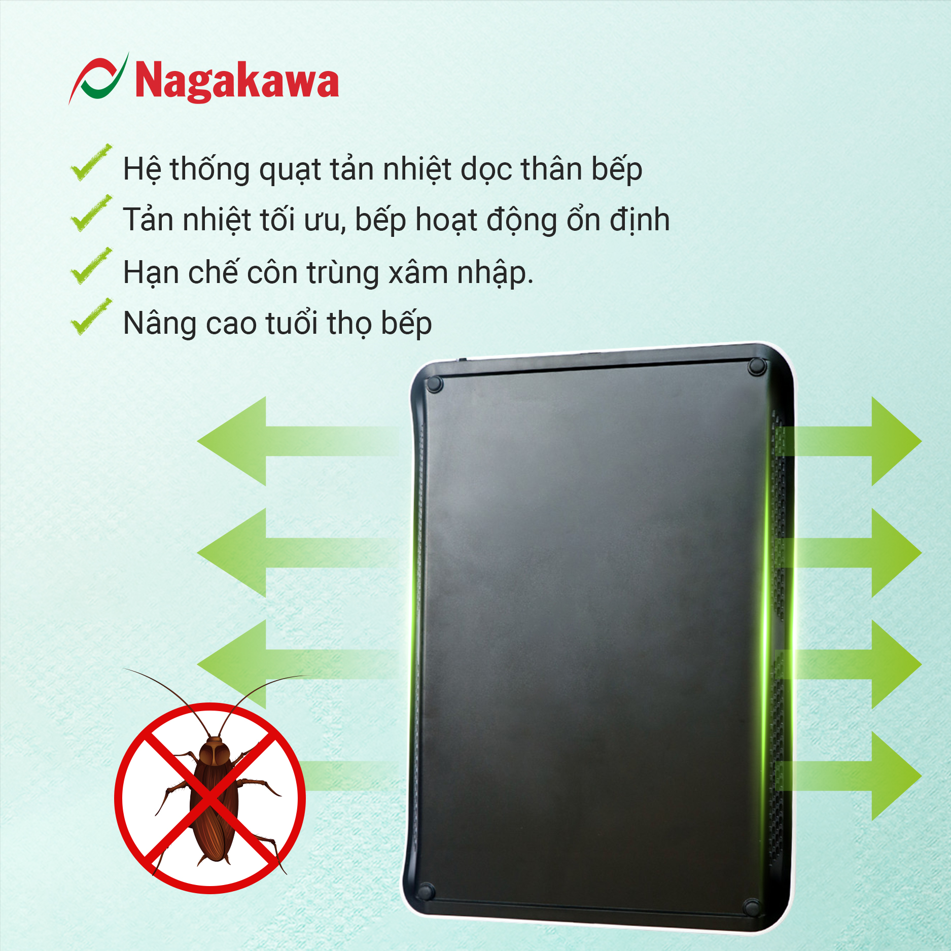Bếp Từ Điều Khiển Cảm Ứng 2 Hướng Nagakawa NAG0712 - Chức Năng Booster Nấu Nhanh - Hàng Chính Hãng