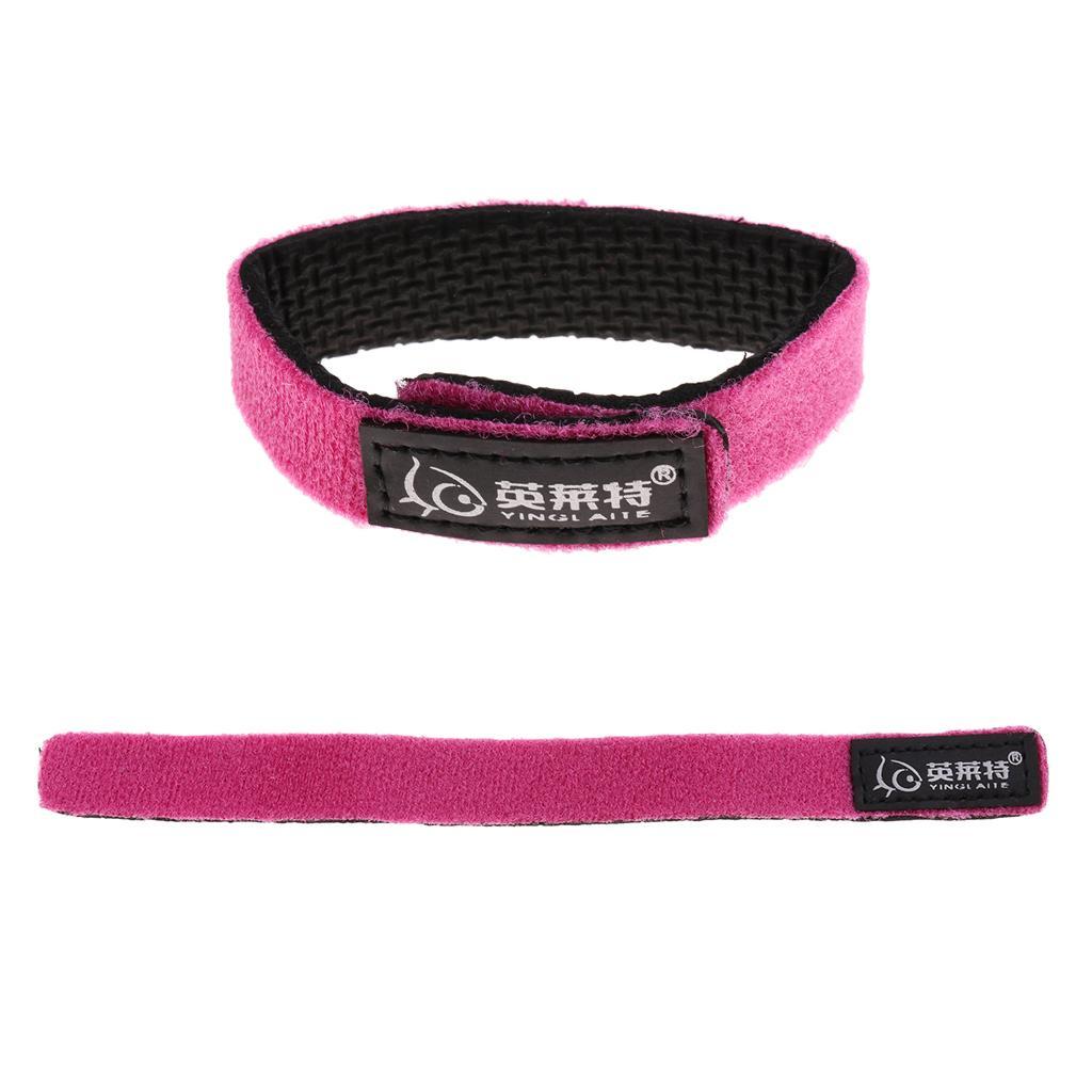 2Pcs Fishing Rod Belt Strap Rod Tie Suspenders Bands & 3Pcs Universal Fishing Rod Tip Cap Cover