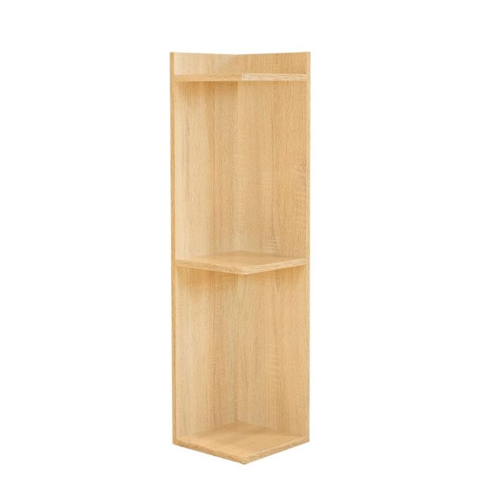 SB Furniture, Looms, Clara Corner Shelf, Solid Oak Color, W25XD25XH91 cm.