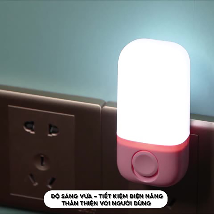 Đèn Led Ngủ Cắm Điện Treo Tường Có 3 Cấp Độ Sáng Tuỳ Chỉnh – Tiết Kiệm Điện DZ-128