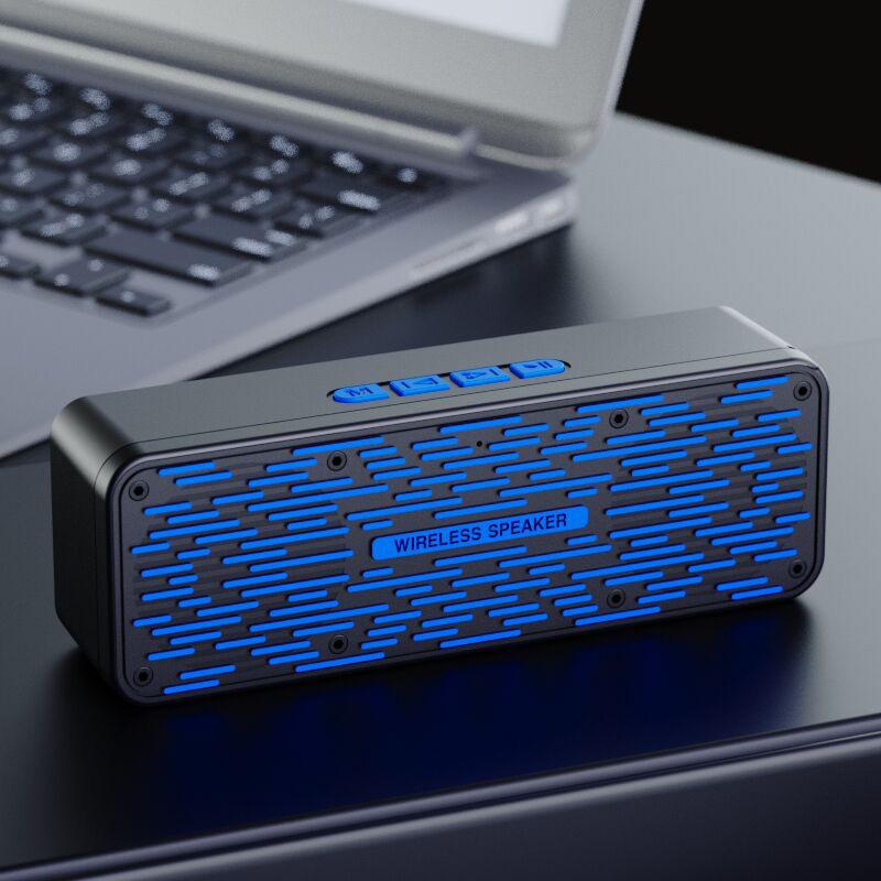 Loa Bluetooth di động, loa ngoài trời không dây của TWS Bluetooth 5.0 với loa siêu trầm âm thanh nổi 3D, pin 2000 mAh tích hợp Color: blue