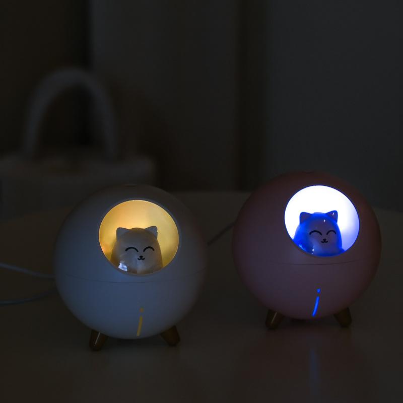 Đảm Bảo Chất Lượng Hành Tinh Mèo Máy Tạo Độ Ẩm Máy Tính Để Bàn Tại Nhà USB Xịt Dưỡng Ẩm Sáng Tạo Bầu Không Khí Ánh Sáng Mini Dễ Thương Hình Thú Dễ Thương Máy Tạo Độ Ẩm