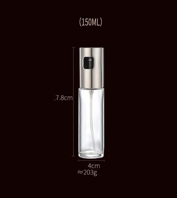 Bình Xịt Dầu Ăn Thân Thủy Tinh + Đầu Xịt Inox 304 - 17.8X4Cm 203G 150Ml - Free Ship Toàn Quốc