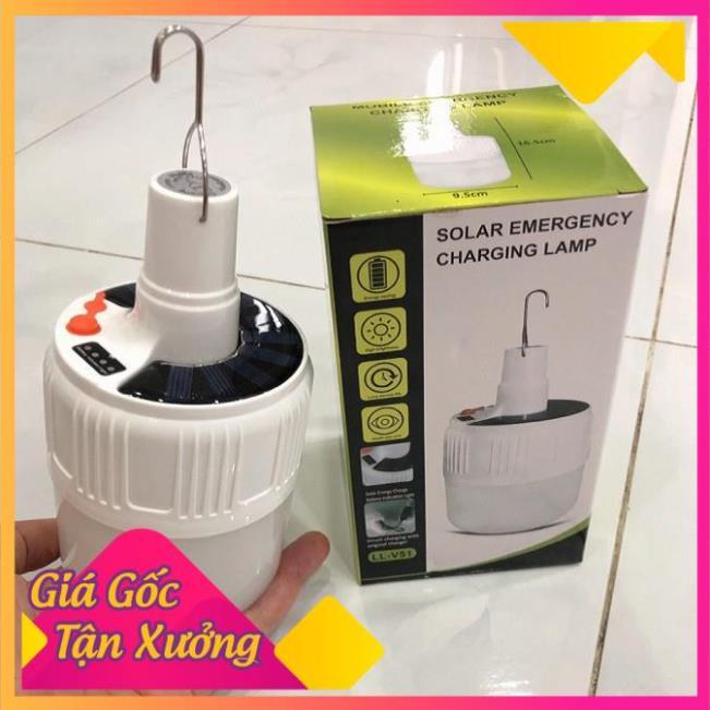 Bóng Đèn Buld Tích Điện V51 Siêu Sáng 2 Chế Độ Sạc Pin Và Năng Lượng Mặt Trời TP'S